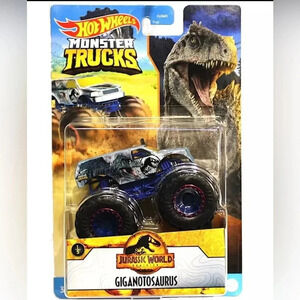 New Hot Wheels Monster Trucks Jurassic World Dominion Giganotosaurus Dinosaur